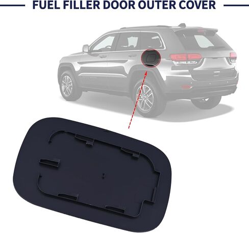 Fuel Filler Door Outer Cover 5LW29GW7AB 5MG24LAUAA Compatible with Jeep Grand Cherokee 2014-2022 Dodge Durango 2014-2020 Gas Tank Cap Cover in Saudi Arabia