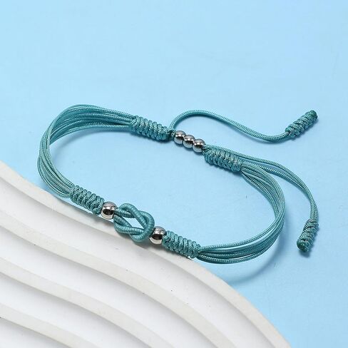 LAMIBEE Infinity Surfer Friendship Bracelet, Forever Love and Friendship with Multicolor Color, Lucky Tibetan Knot Protection String Woven in Kuwait