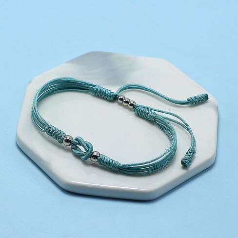 LAMIBEE Infinity Surfer Friendship Bracelet, Forever Love and Friendship with Multicolor Color, Lucky Tibetan Knot Protection String Woven in Kuwait