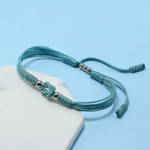 LAMIBEE Infinity Surfer Friendship Bracelet, Forever Love and Friendship with Multicolor Color, Lucky Tibetan Knot Protection String Woven in Kuwait