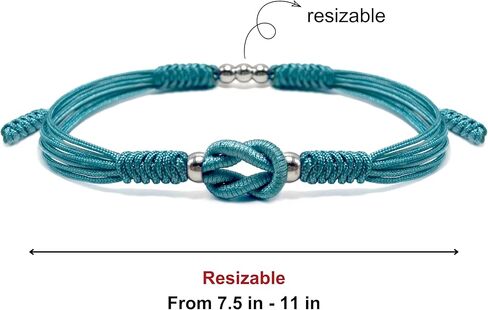 LAMIBEE Infinity Surfer Friendship Bracelet, Forever Love and Friendship with Multicolor Color, Lucky Tibetan Knot Protection String Woven in Kuwait