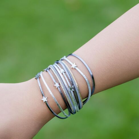 FANCY SHINY Leather Wrap Star Bracelet Boho Bangle Bracelets for Women Trendy Stackable Cute Charm Bracelet with Magnetic Clasp in Kuwait