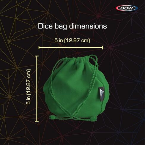 BCW Spectrum Dice Bag - Purple | Holds Over 350 Dice | Durable Faux-Suede Drawstring Bag for D&D, Pathfinder, MTG | Perfect Dice Storage & Transport Solution | RPG & Tabletop Gaming Accessories in Saudi Arabia