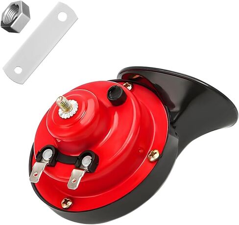 بوق السيارة بصوت عالٍ، 300 ديسيبل بوق حلزوني كهربائي عالي الصوت، طقم بديل لبوق الهواء المقاوم للماء 12 فولت للمركبات والدراجات النارية والشاحنات والدراجات والقوارب وإكسسوارات السيارات العالمية (أسود) in Kuwait