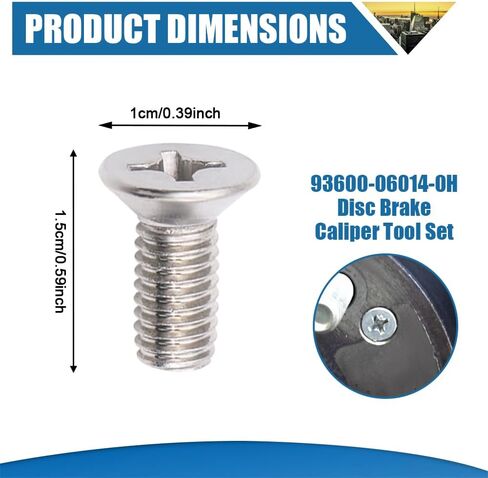 8PCS Stainless Steel Brake Disc Rotor Screws, Brake Rotor Bolt, Retaining Screws for Front and Rear, 93600-06014-0H Car Hardware Bolts Screw Kit Compatible with Honda Acura (8PCS) in Saudi Arabia