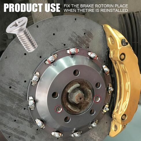 8PCS Stainless Steel Brake Disc Rotor Screws, Brake Rotor Bolt, Retaining Screws for Front and Rear, 93600-06014-0H Car Hardware Bolts Screw Kit Compatible with Honda Acura (8PCS) in Saudi Arabia