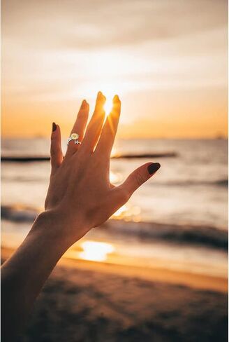 Fidget Rings for Anxiety for Women Sunflower Initial Letter Spinner Ring Open Adjustable Ring CZ Rings Daisy Stress Relieving Ring Jewelry Gift for Women Valentine's Day You are My Sunshine Ring in Kuwait
