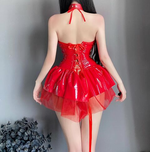 mzenuop Cosplay Lingerie For Women Cute Anime Lingerie Strap-On Bat Imp See-Through Skirt Set in Saudi Arabia