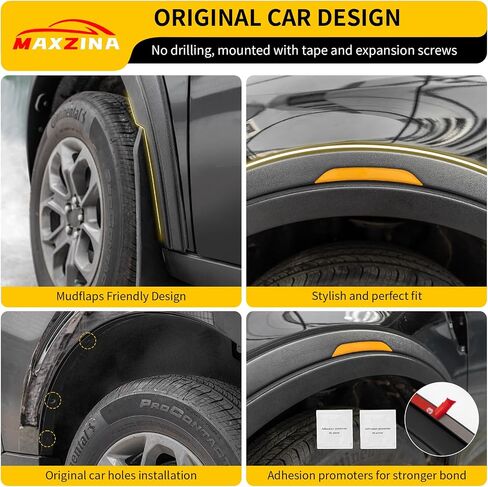 Fender Flares Compatible with 2022-2025 Ford Maverick Front & Rear Wheel Eyebrow Protectors Fender Trim Covers PP Plastic 12PCS No Drilling for 2024 Maverick Accessories in Saudi Arabia