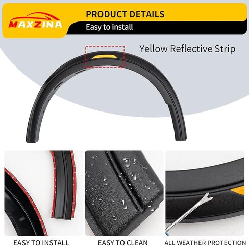 Fender Flares Compatible with 2022-2025 Ford Maverick Front & Rear Wheel Eyebrow Protectors Fender Trim Covers PP Plastic 12PCS No Drilling for 2024 Maverick Accessories in Saudi Arabia