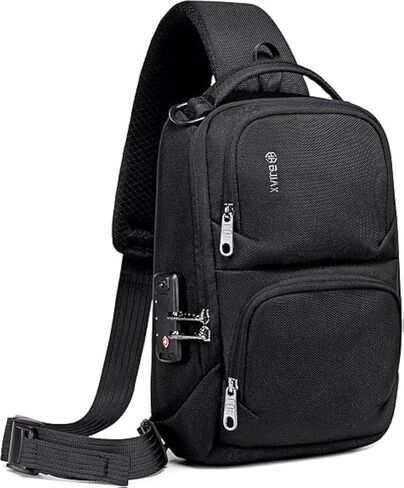 Stylish Crossbody Sling Bag with USB Charging Port - Fashionable and Travel-Ready Backpack for On-the-Go Convenience in Saudi Arabia