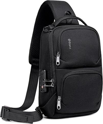 Stylish Crossbody Sling Bag with USB Charging Port - Fashionable and Travel-Ready Backpack for On-the-Go Convenience in Saudi Arabia