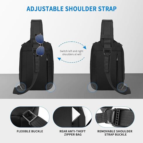 Stylish Crossbody Sling Bag with USB Charging Port - Fashionable and Travel-Ready Backpack for On-the-Go Convenience in Saudi Arabia
