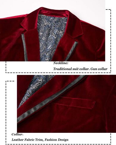 THWEI Mens Velvet Blazer Sport Coat Tuxedo Jacket for Prom Wedding Party Dinner in Saudi Arabia