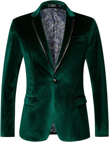 THWEI Mens Velvet Blazer Sport Coat Tuxedo Jacket for Prom Wedding Party Dinner in Saudi Arabia