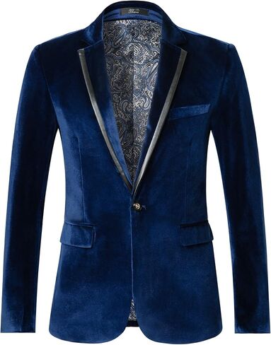 THWEI Mens Velvet Blazer Sport Coat Tuxedo Jacket for Prom Wedding Party Dinner in Saudi Arabia