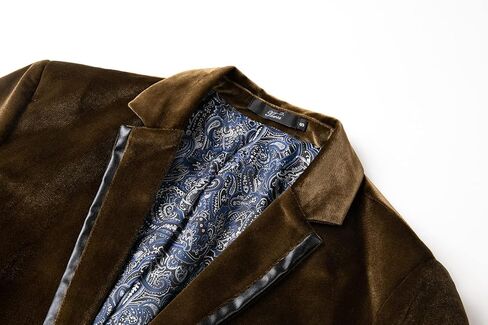 THWEI Mens Velvet Blazer Sport Coat Tuxedo Jacket for Prom Wedding Party Dinner in Kuwait