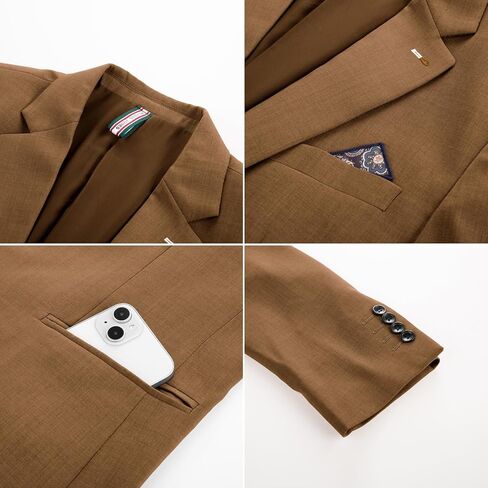 PJ PAUL JONES Men's Blazers Two Button Notch Lapel Sport Coat Casual Lightweight Blazer Jacket with Handkerchief in Saudi Arabia