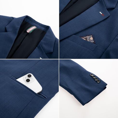 PJ PAUL JONES Men's Blazers Two Button Notch Lapel Sport Coat Casual Lightweight Blazer Jacket with Handkerchief in Saudi Arabia