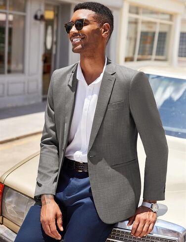 Men's Linen Casual Blazer Sport Coats Dress One Button Formal Classic Suit Jacket Business Blazer Wedding Party Jacket in Saudi Arabia