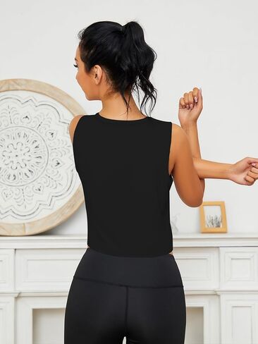 Chilylori قطع علوية بدون أكمام للنساء، قطع علوية للتمرين، قطع علوية فضفاضة للنساء، قطع علوية لليوجا، قطع علوية رياضية للنساء، قطع علوية قصيرة in Kuwait