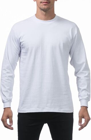 Pro Club Men's Heavyweight Cotton Long Sleeve Crew Neck T-Shirt in Saudi Arabia