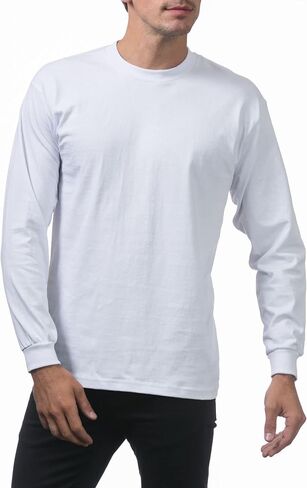 Pro Club Men's Heavyweight Cotton Long Sleeve Crew Neck T-Shirt in Saudi Arabia