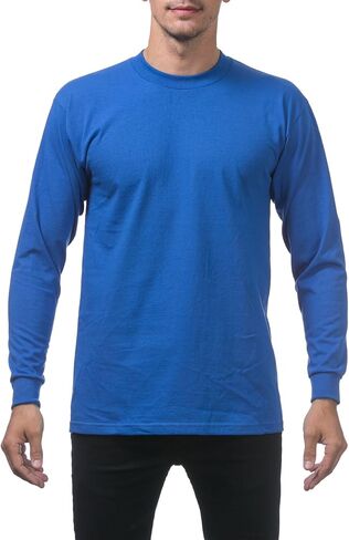 Pro Club Men's Heavyweight Cotton Long Sleeve Crew Neck T-Shirt in Saudi Arabia