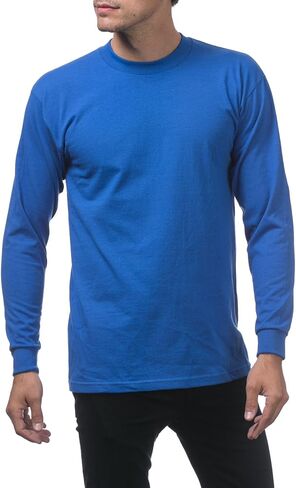 Pro Club Men's Heavyweight Cotton Long Sleeve Crew Neck T-Shirt in Saudi Arabia