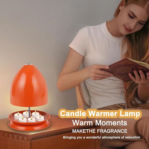 سخان شمعة - سخان ضوء الشاي بجدار مزدوج، مشعاع معدني للتدفئة في الشتاء، مثالي لغرفة المعيشة وغرفة النوم والتخييم - حامل سخان الشموع للدفء الداخلي والخارجي (أسود) in Kuwait