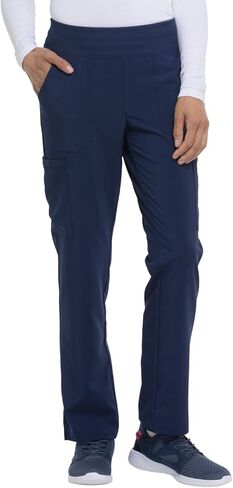 Dickies Scrub Set for Women V-Neck Top DK615 Natural Rise Tapered Leg Pull-On Pant DK005 with 360° Stretch Fabric, Navy - M Top/M Tall Pant in Saudi Arabia