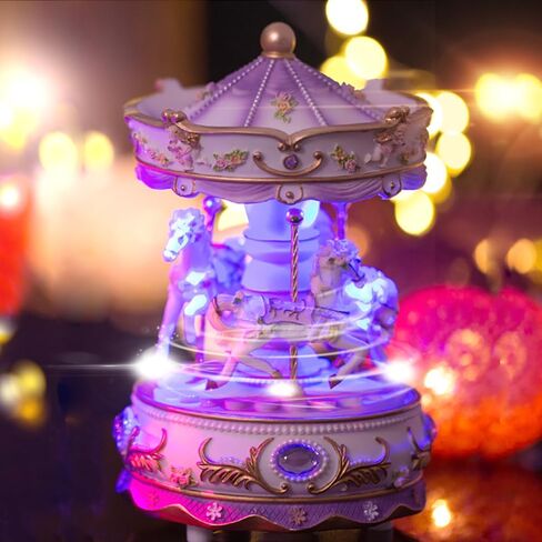 أحبك هدية ملفوفة صندوق الموسيقى دوامة الحصان تغيير لون أضواء LED الموسيقية يونيكورن للطفل الفتيات النساء الأصدقاء الإناث أمي الأطفال ابنة حفيدة الذكرى السنوية عيد ميلاد in Kuwait