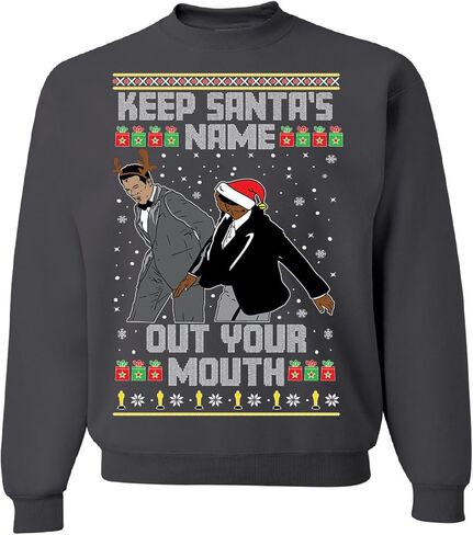 wild custom apparel Will Chris Slap Keep Santas Name Out Of Your Mouth Ugly Christmas Sweater Sweater Crewneck Sweatshirt in Kuwait
