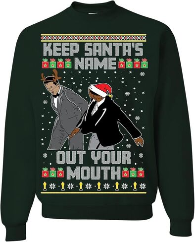 wild custom apparel Will Chris Slap Keep Santas Name Out Of Your Mouth Ugly Christmas Sweater Sweater Crewneck Sweatshirt in Kuwait