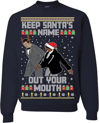 wild custom apparel Will Chris Slap Keep Santas Name Out Of Your Mouth Ugly Christmas Sweater Sweater Crewneck Sweatshirt in Kuwait