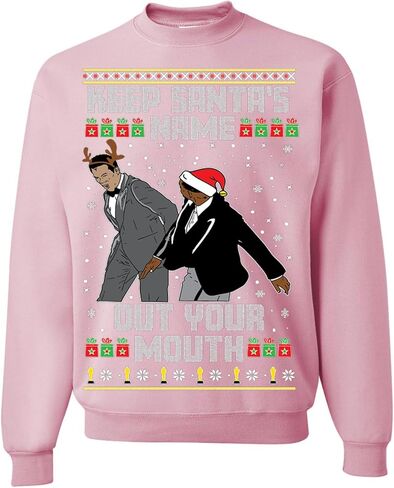 wild custom apparel Will Chris Slap Keep Santas Name Out Of Your Mouth Ugly Christmas Sweater Sweater Crewneck Sweatshirt in Kuwait
