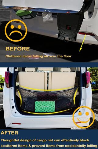 Envelope Style Cargo Trunk Net Compatible with Ford Explorer Base ST XLT New 2025 2024 2023 2022 2021 2020 2019 2018 2017 2016 2015 2014 2013 2012 2011 Car Rear Nylon Mesh Tailgate Netting in Kuwait