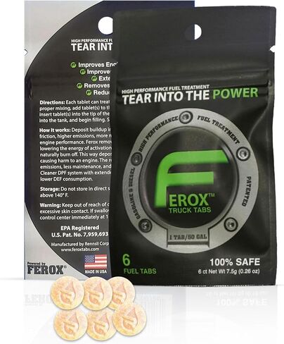 Emissions System Cleaning Pack of 10 Tablet | Fuel Additives and Injector Cleaner - Increase Fuel Mileage | Increases Horsepower and Fuel Stabilizer 1 x 20 GAL / 1 x 80L in Saudi Arabia
