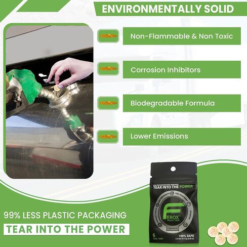 Emissions System Cleaning Pack of 10 Tablet | Fuel Additives and Injector Cleaner - Increase Fuel Mileage | Increases Horsepower and Fuel Stabilizer 1 x 20 GAL / 1 x 80L in Saudi Arabia