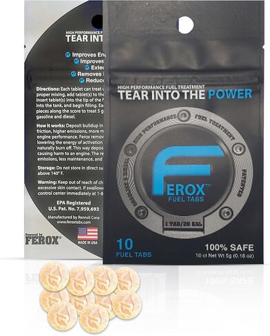 Emissions System Cleaning Pack of 10 Tablet | Fuel Additives and Injector Cleaner - Increase Fuel Mileage | Increases Horsepower and Fuel Stabilizer 1 x 20 GAL / 1 x 80L in Saudi Arabia