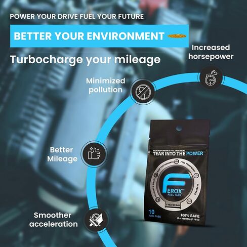 Emissions System Cleaning Pack of 10 Tablet | Fuel Additives and Injector Cleaner - Increase Fuel Mileage | Increases Horsepower and Fuel Stabilizer 1 x 20 GAL / 1 x 80L in Saudi Arabia