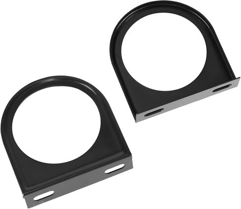 QWORK 2" Single Gauge Mounting Panel, 3 Pcs Universal Carbon Steel Gauge Holder for Auto, Single Hole Meter Gauge Pillar Mount Pod Holder in Saudi Arabia
