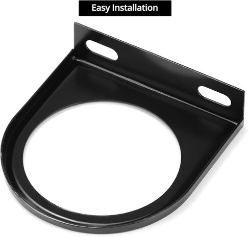 QWORK 2" Single Gauge Mounting Panel, 3 Pcs Universal Carbon Steel Gauge Holder for Auto, Single Hole Meter Gauge Pillar Mount Pod Holder in Saudi Arabia