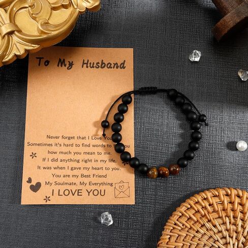 Beads Bracelet for Men,Gifts for Men,Christmas Stocking Stuffers for Men in Saudi Arabia