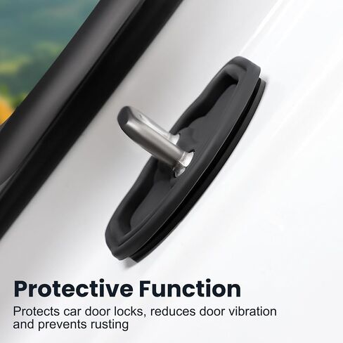 ThinSGO for Tesla Model Y Model 3 Car Door Lock Cover Protector Doors Stopper Guard Set Protection Latches Covers for Tesla Model Y Model 3 in Saudi Arabia