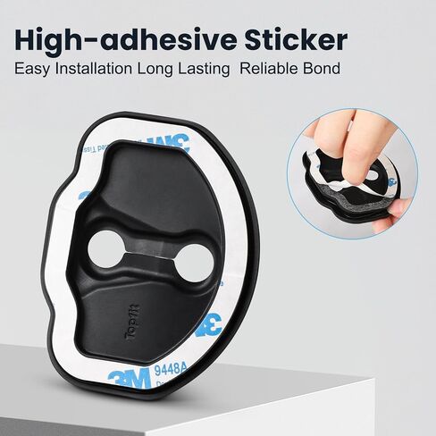 ThinSGO for Tesla Model Y Model 3 Car Door Lock Cover Protector Doors Stopper Guard Set Protection Latches Covers for Tesla Model Y Model 3 in Saudi Arabia