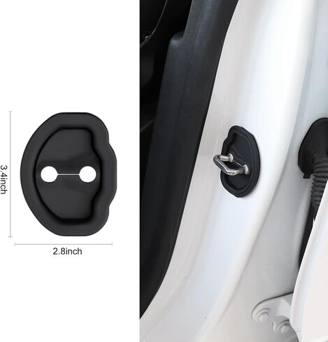 ThinSGO for Tesla Model Y Model 3 Car Door Lock Cover Protector Doors Stopper Guard Set Protection Latches Covers for Tesla Model Y Model 3 in Saudi Arabia
