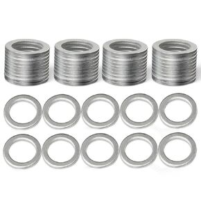 94109-14000 Oil Drain Plug Gasket Washer Crush Seal-14mm Replacement for Acura Honda Chevrolet Eagle Isuzu Jeep Kia Lexus Saturn Suzuki,9410914000 (M14-Silver-100pcs)