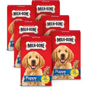 Milk-Bone Original Dog Treats Biscuits for Puppies, 16 Ounce (Pack of 6)
