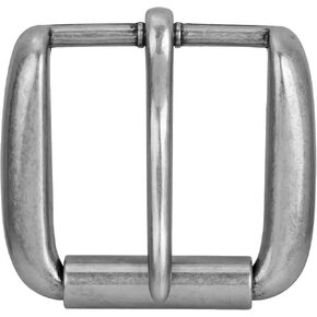 Western cowboy style classic antique interchangeable belt buckle for men and women (Silver)